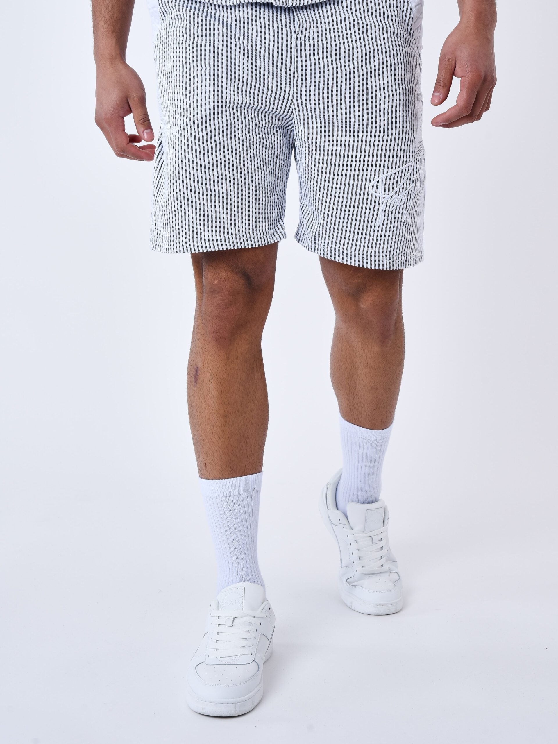 PROJECT X PARIS BERMUDA STRIPE GRIS