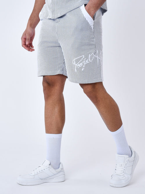 PROJECT X PARIS BERMUDA STRIPE GRIS