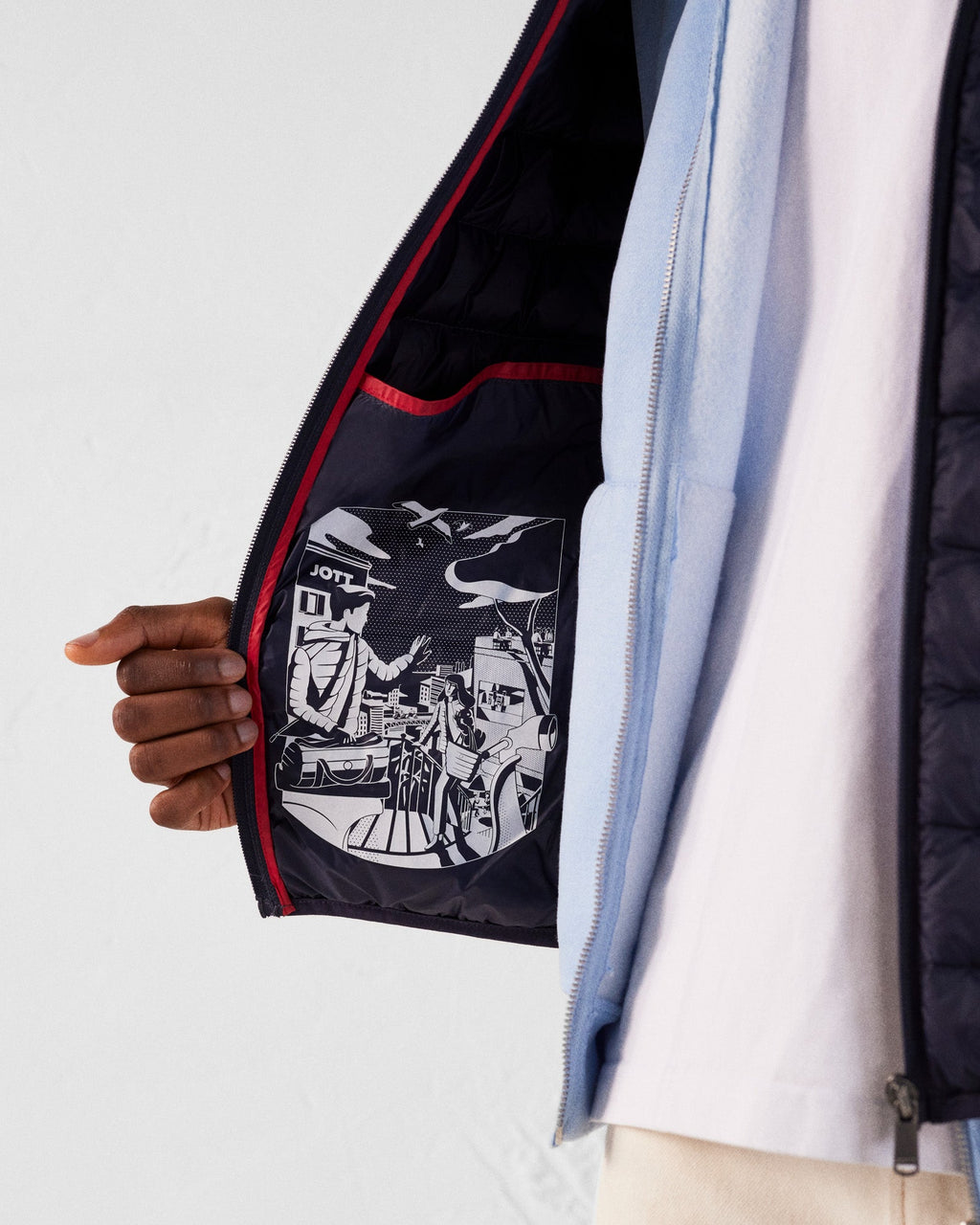 JOTT MATT CHAQUETA PLUMÍFERO CORTE CLÁSICO AZUL MARINO