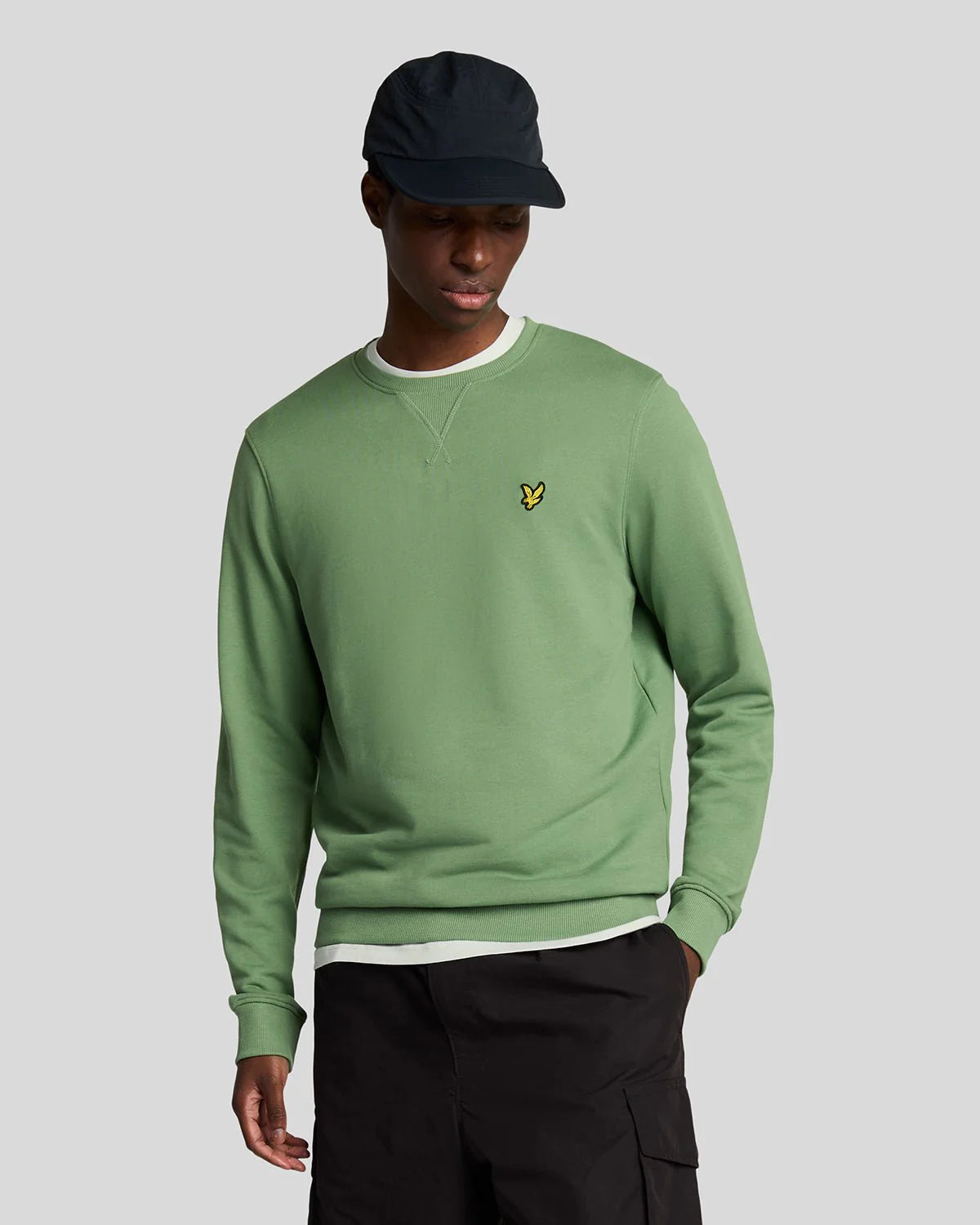 LYLE & SCOTT CREW NECK SUDADERA REGULAR FIT VERDE AHUMADO
