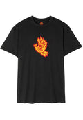 SANTA CRUZ FLAME HAND CAMISETA NEGRA