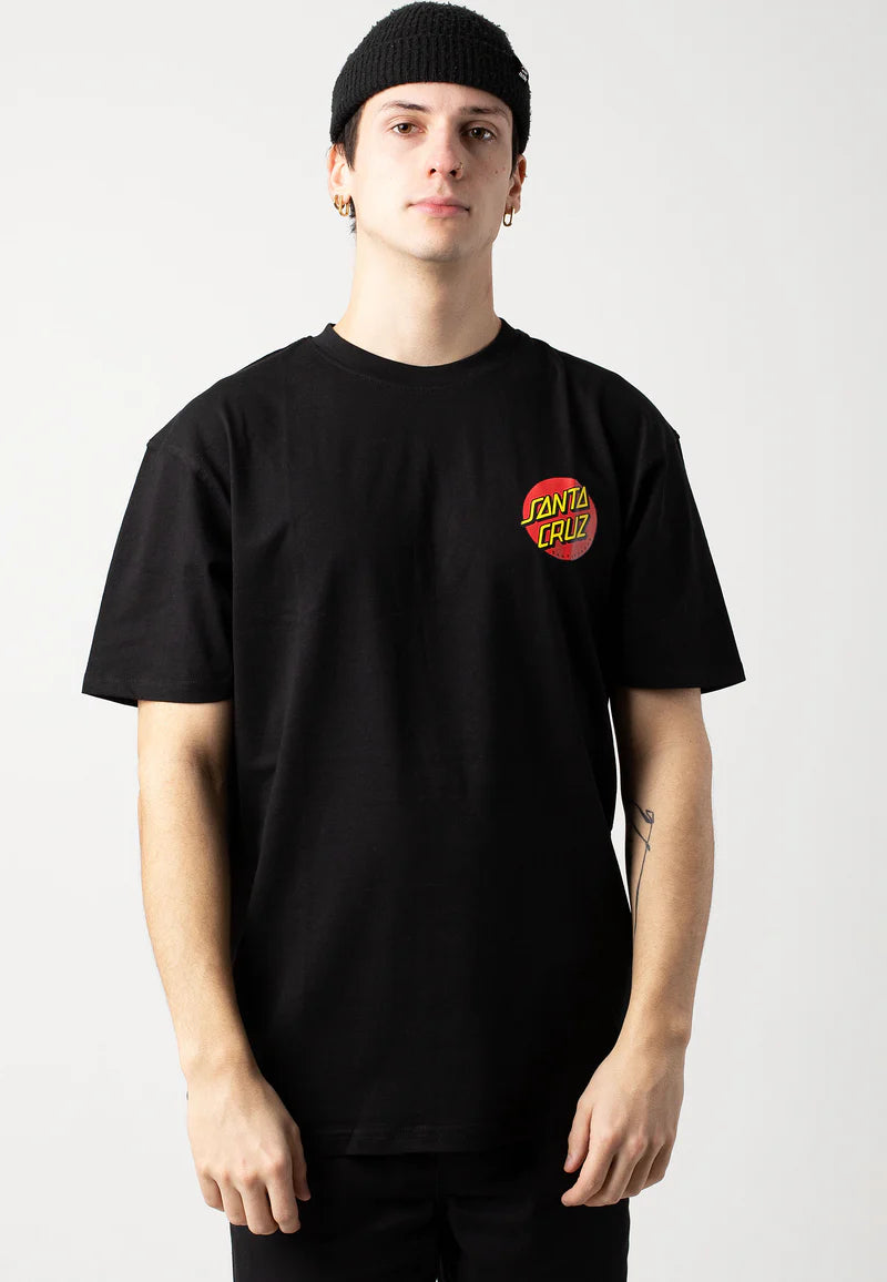 SANTA CRUZ DOT CHEST CAMISETA NEGRA