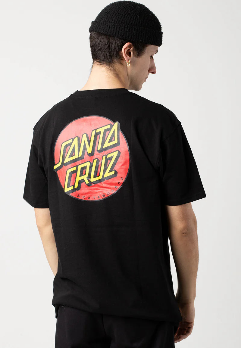 SANTA CRUZ DOT CHEST CAMISETA NEGRA