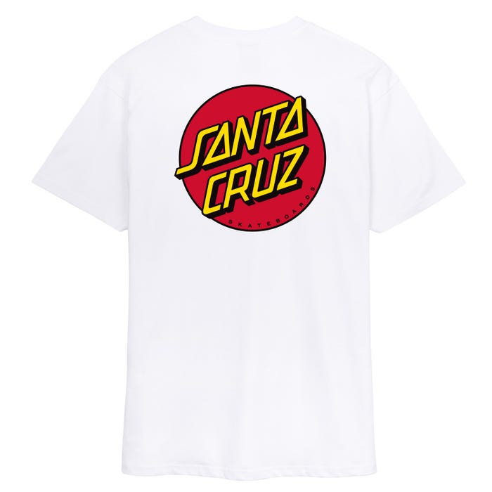 SANTA CRUZ CLASSIC DOT CHEST CAMISETA BLANCA