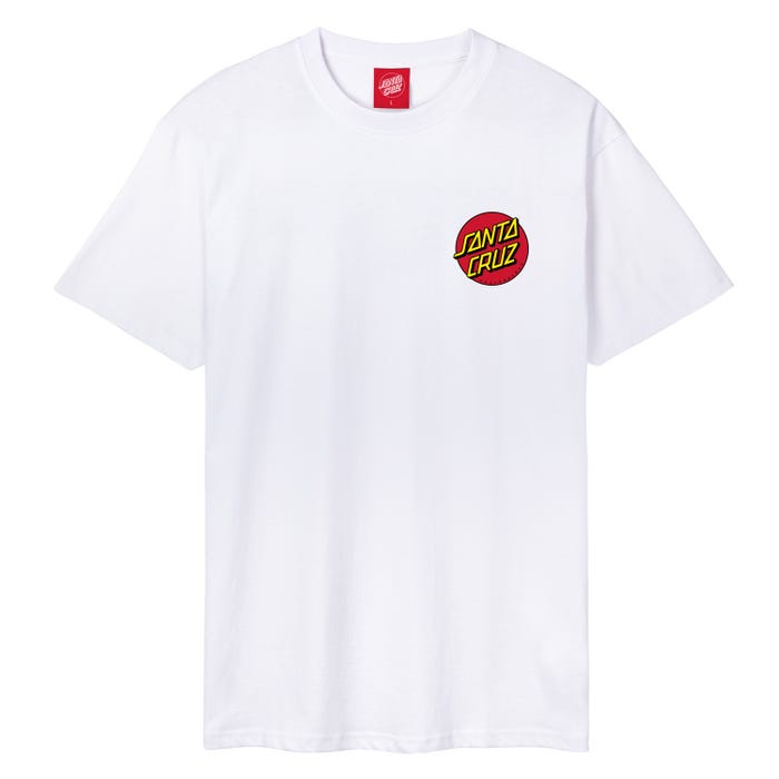 SANTA CRUZ CLASSIC DOT CHEST CAMISETA BLANCA