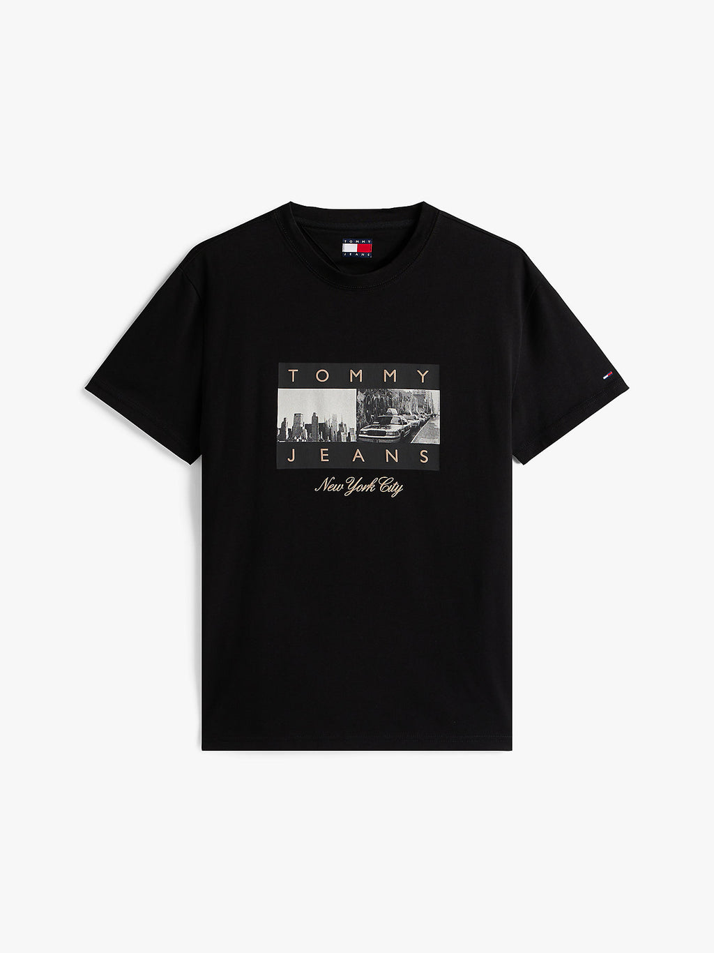 TOMMY JEANS NEW YORK PRINT CAMISETA REGULAR FIT NEGRA