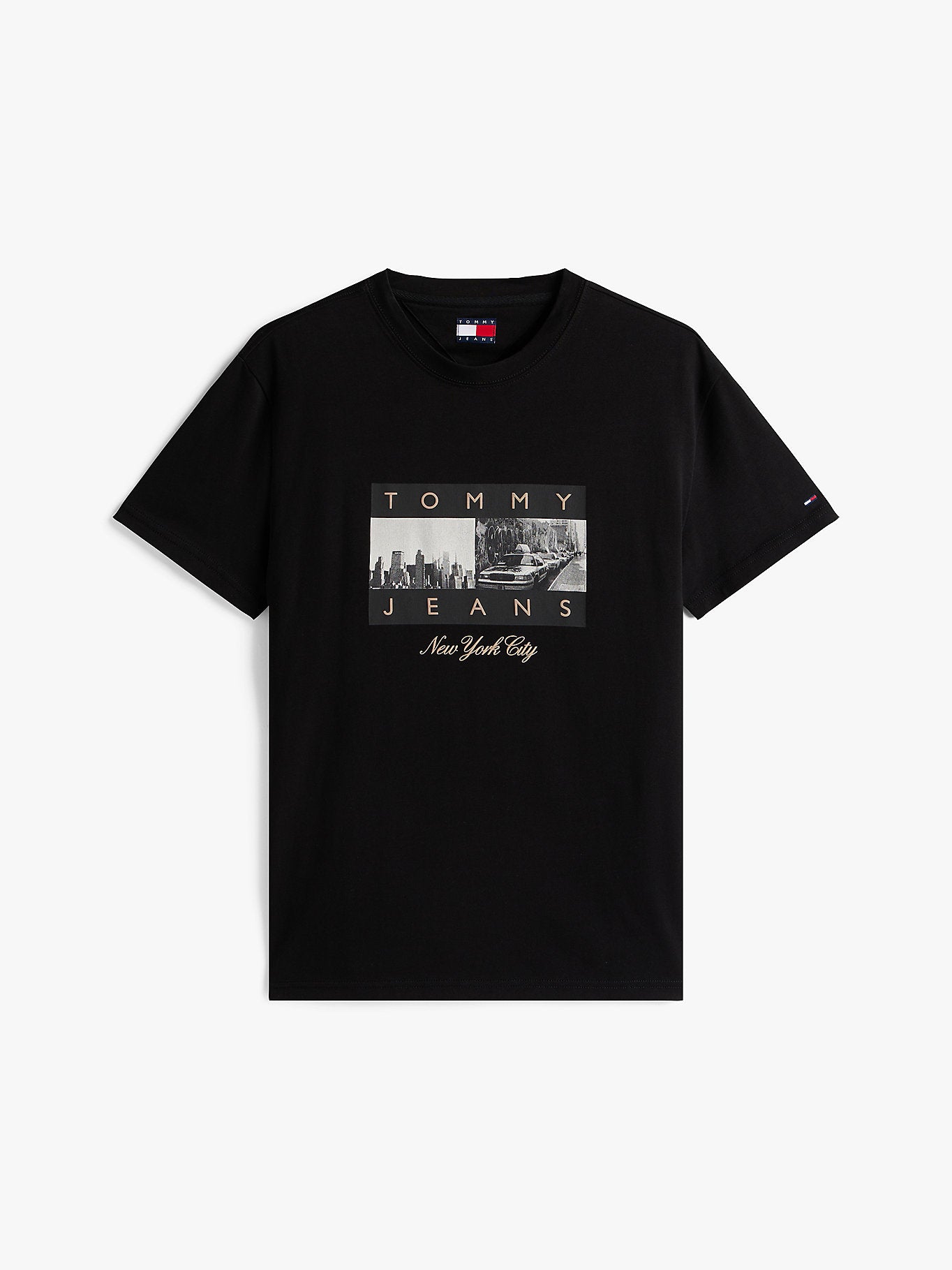 TOMMY JEANS NEW YORK PRINT CAMISETA REGULAR FIT NEGRA
