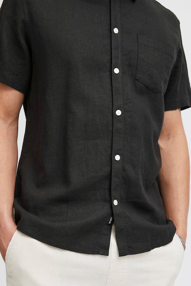 SOLID LINO SDALLAN SS SH TRUE BLACK