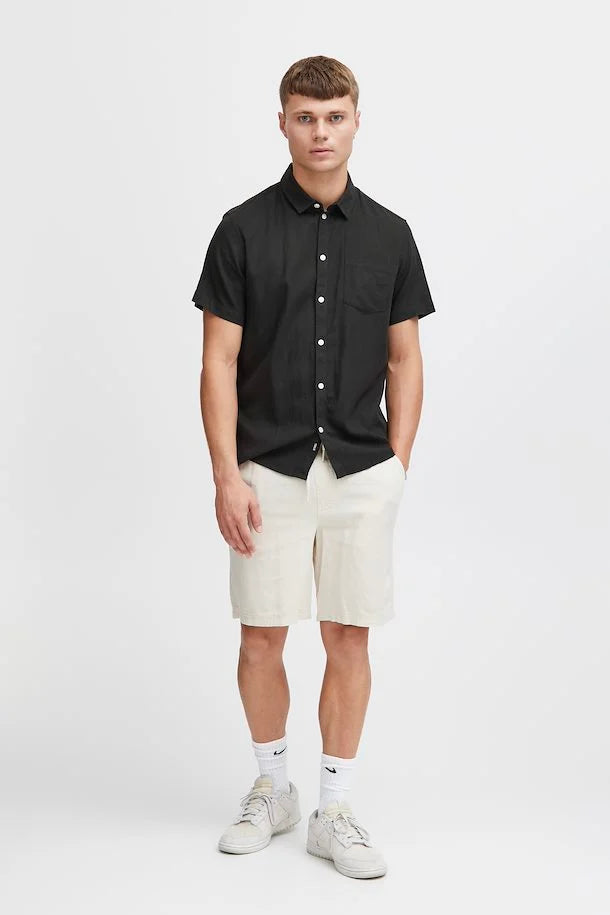 SOLID LINO SDALLAN SS SH TRUE BLACK